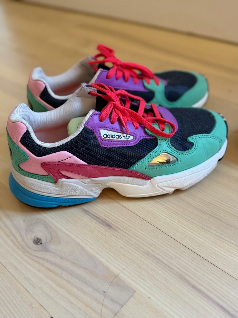 adidas Kids Multicolor Chunky Sneaker - Pink, Green, Blue & Black